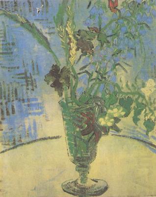 Vincent Van Gogh Still life:Glass with Wild Flowers (nn04) oil painting picture